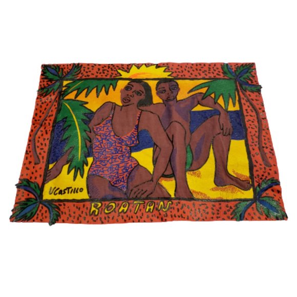 Prime-T Vintage Roatan Island Travel T-Shirt | Purple | Women's Extra Large XL - Picture 3 of 8